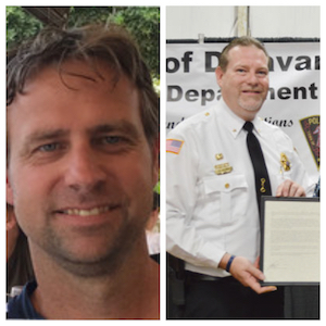 L to R: Richard Slein, director of Law Enforcement Training at Gateway Technical College; Raymond Clark, instructor and Chief of Police of the town of Delavan.